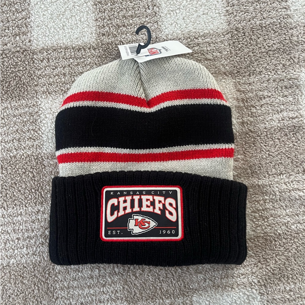 Kansas City Chiefs Black and Gray Beanie